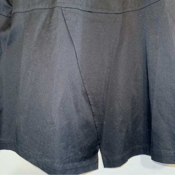 Soft Surrounds Long Roll Tab Sleeve Button Up Shirt Black w/ Ruffle Collar Sz XL - Picture 3 of 10